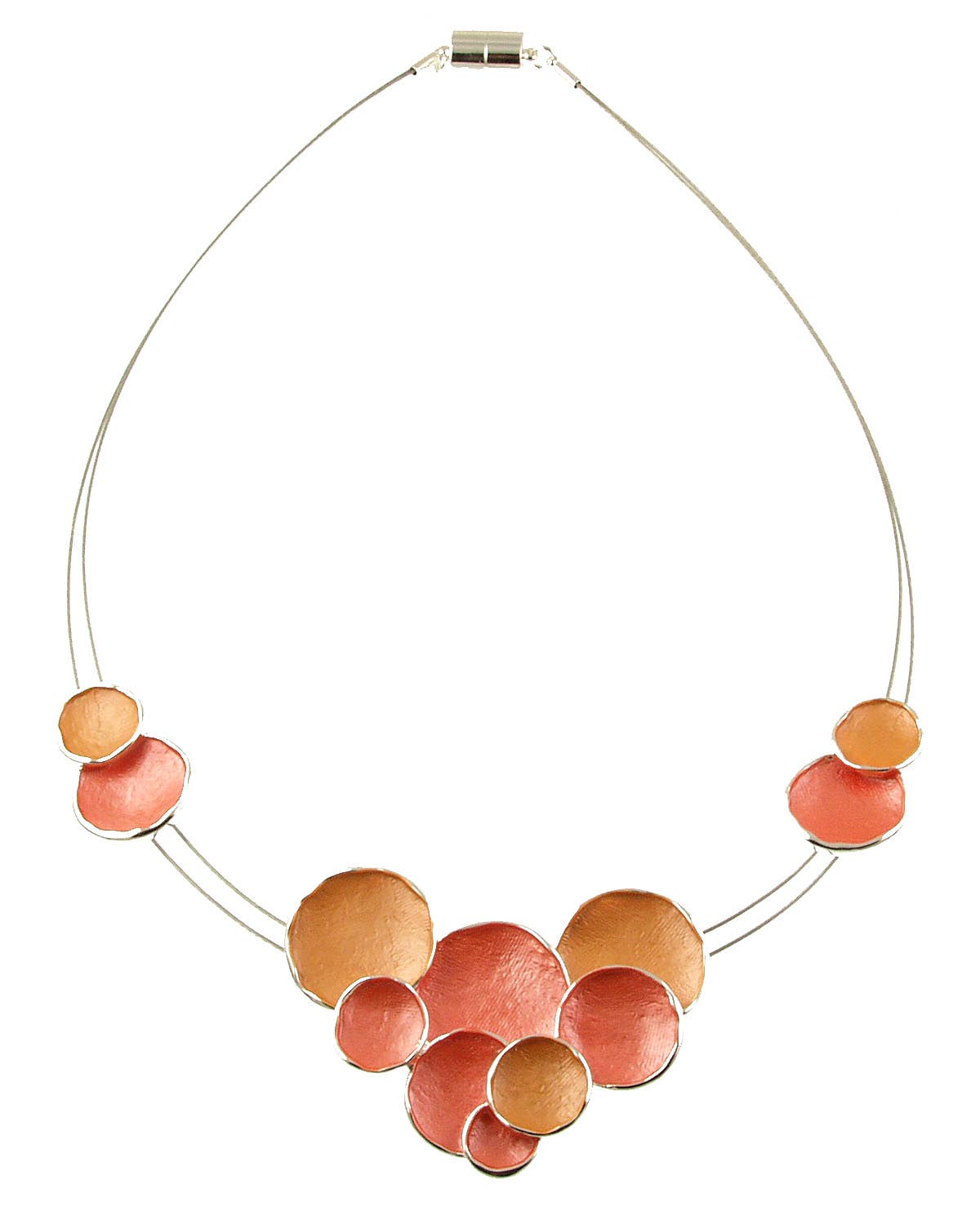 Multi Circle "Tiny Bubbles" Necklace with Magnetic Closure