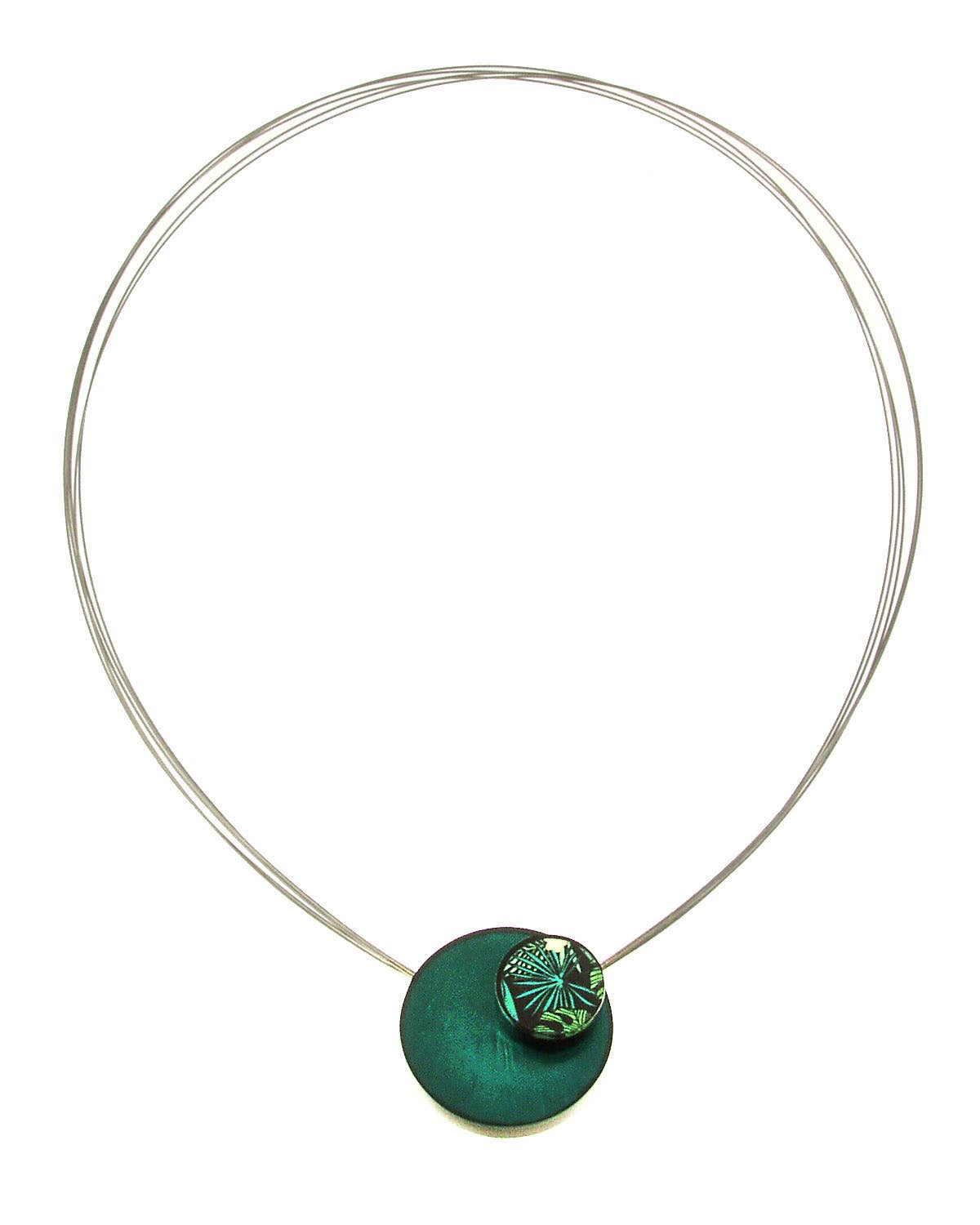 Kimono Double Circle Magnetic Pendant, Multiple Patterns