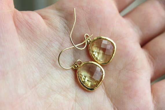 Citrine Earrings Gold