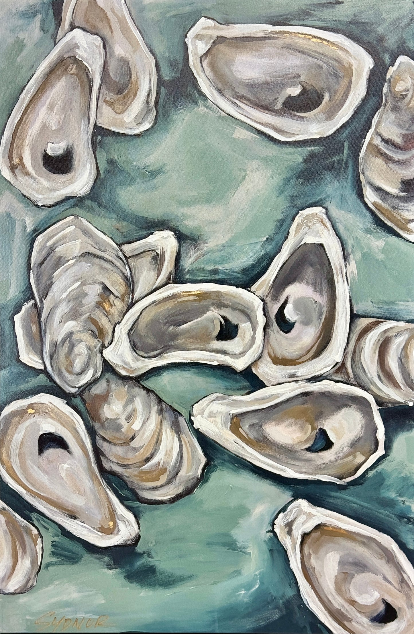 ‘Oysters on the Green” Giclée by Sydnor Greene