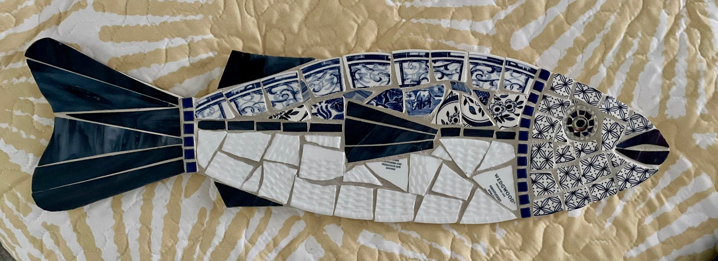 “Blue and White Wedgwood China Fish” by Kelsie Hornby