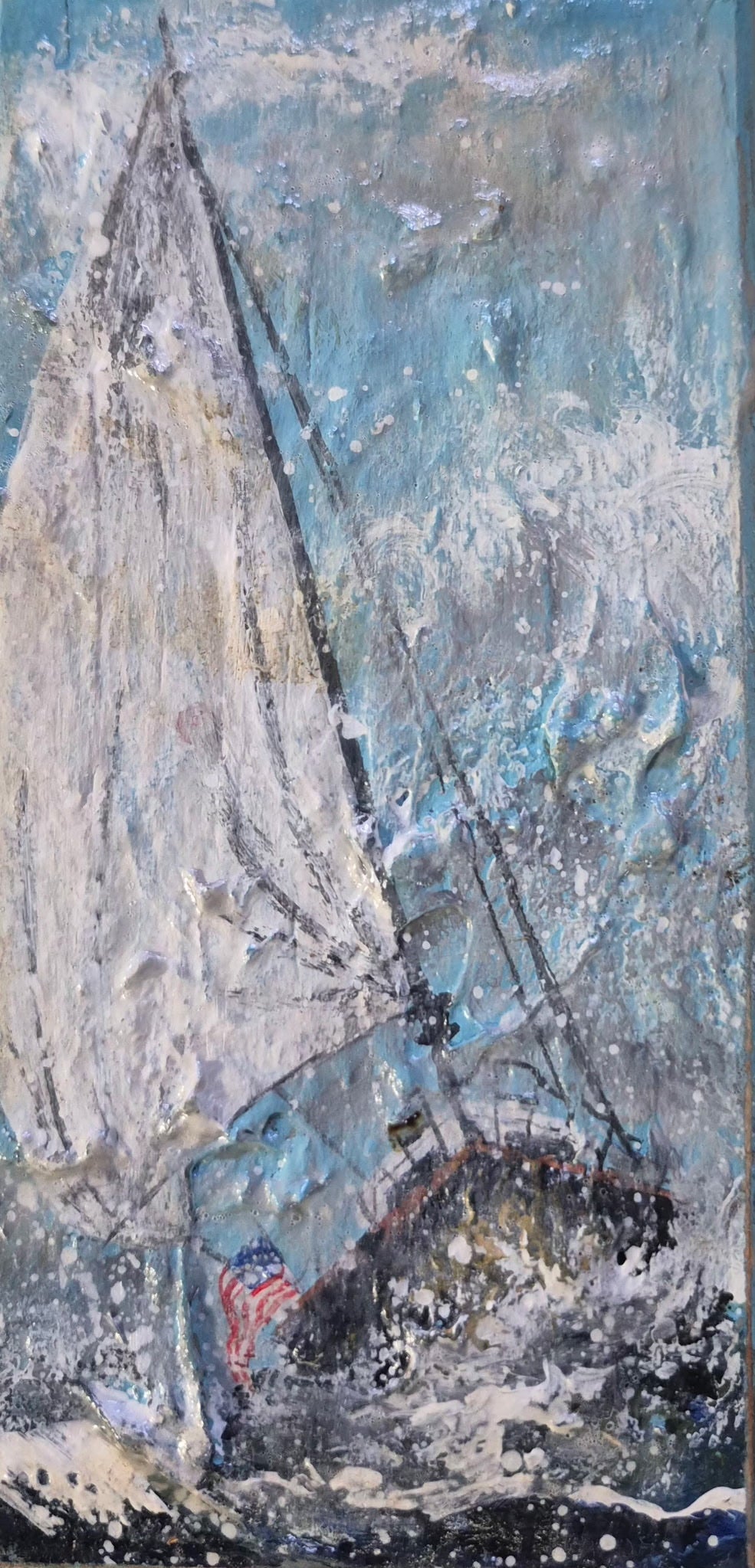 “Riding Wave” by Elaine Hinchman