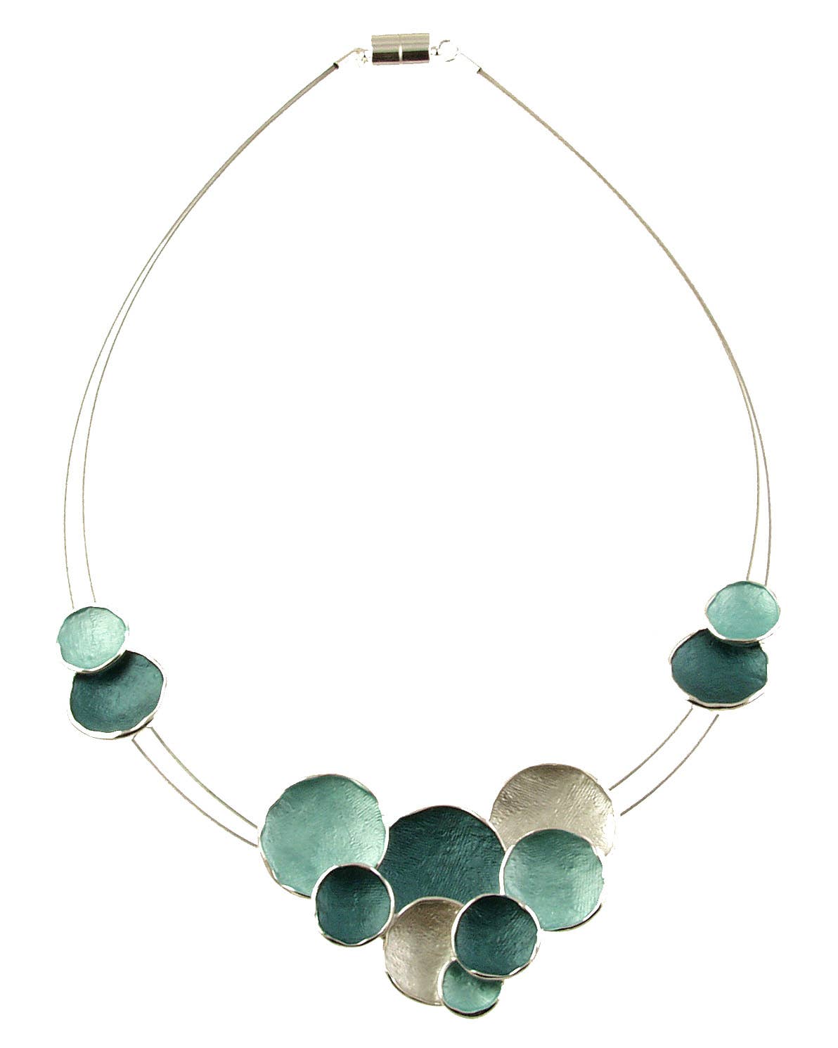 Multi Circle "Tiny Bubbles" Necklace with Magnetic Closure