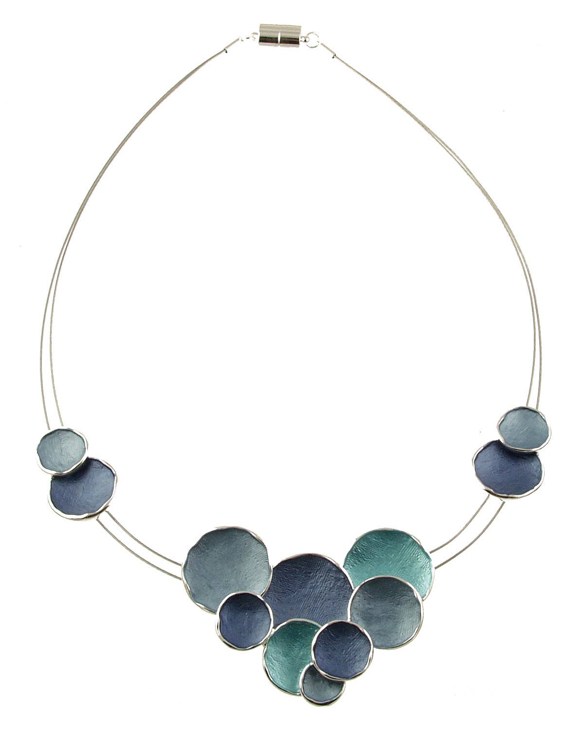Multi Circle "Tiny Bubbles" Necklace with Magnetic Closure