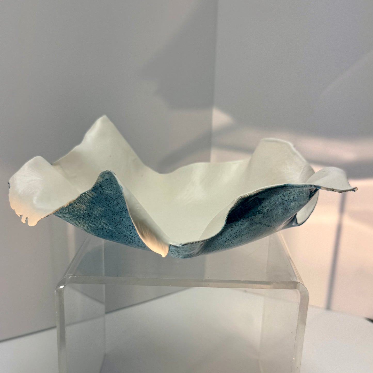 Cadet Blue Wave Bowl by Gail Williams