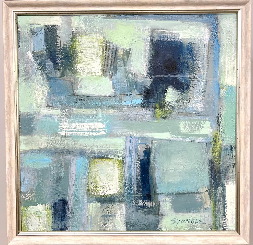 “Blue Green Cubes l” by Sydnor Greene