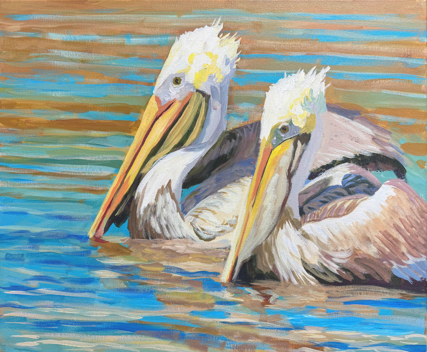 TWO PELICANS by Stephen Moore