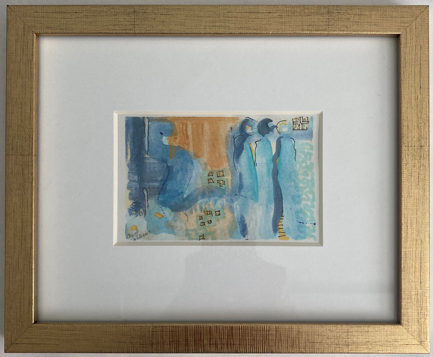 “Gossiping Trio” original watercolor by Gail Williams