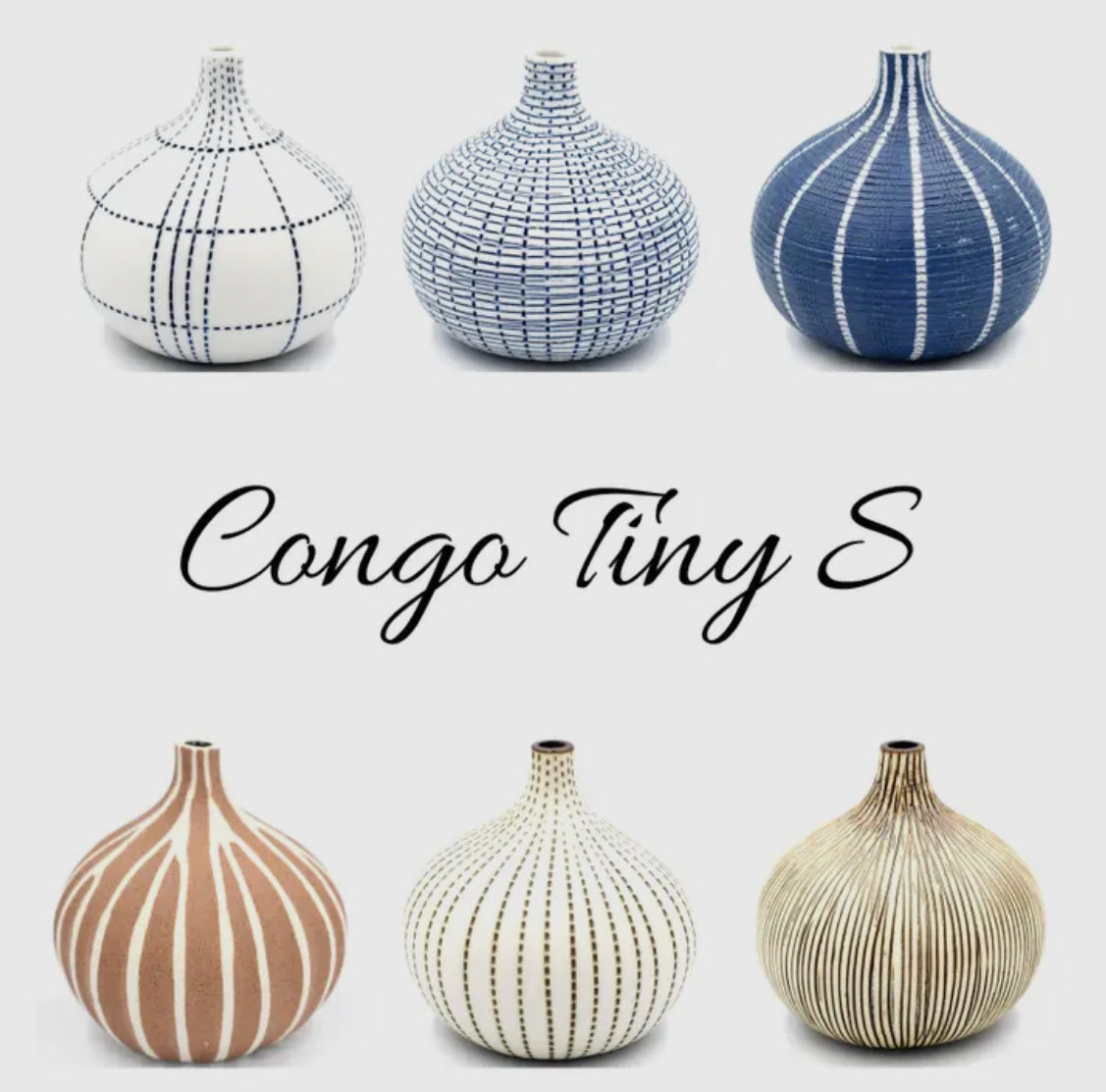 Congo Tiny Small Porcelain Bud Vase