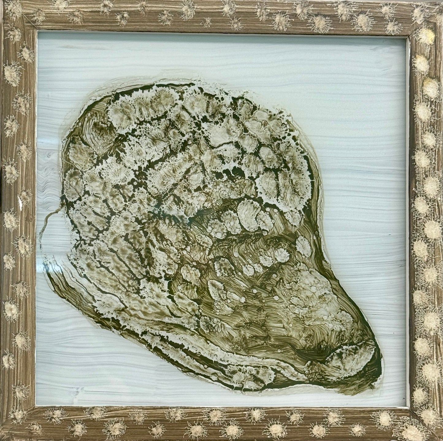 “Oyster Reverse Painting” by Garland Mattox