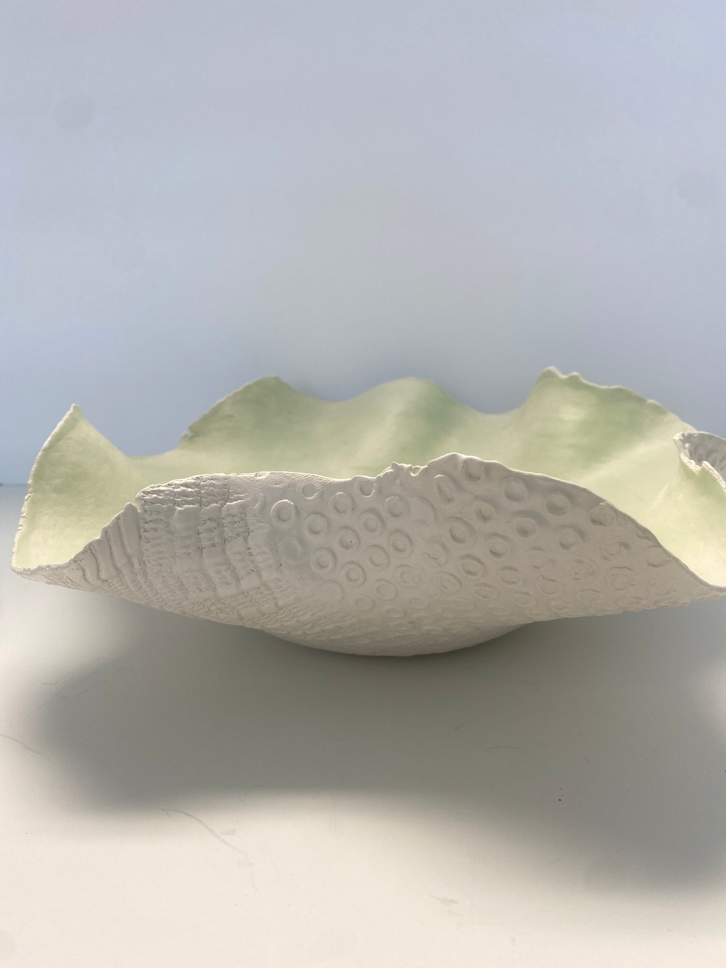 Celery Green Wave Bowl by Gail Williams