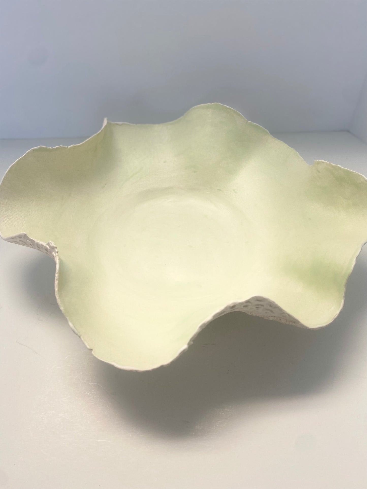 Celery Green Wave Bowl by Gail Williams