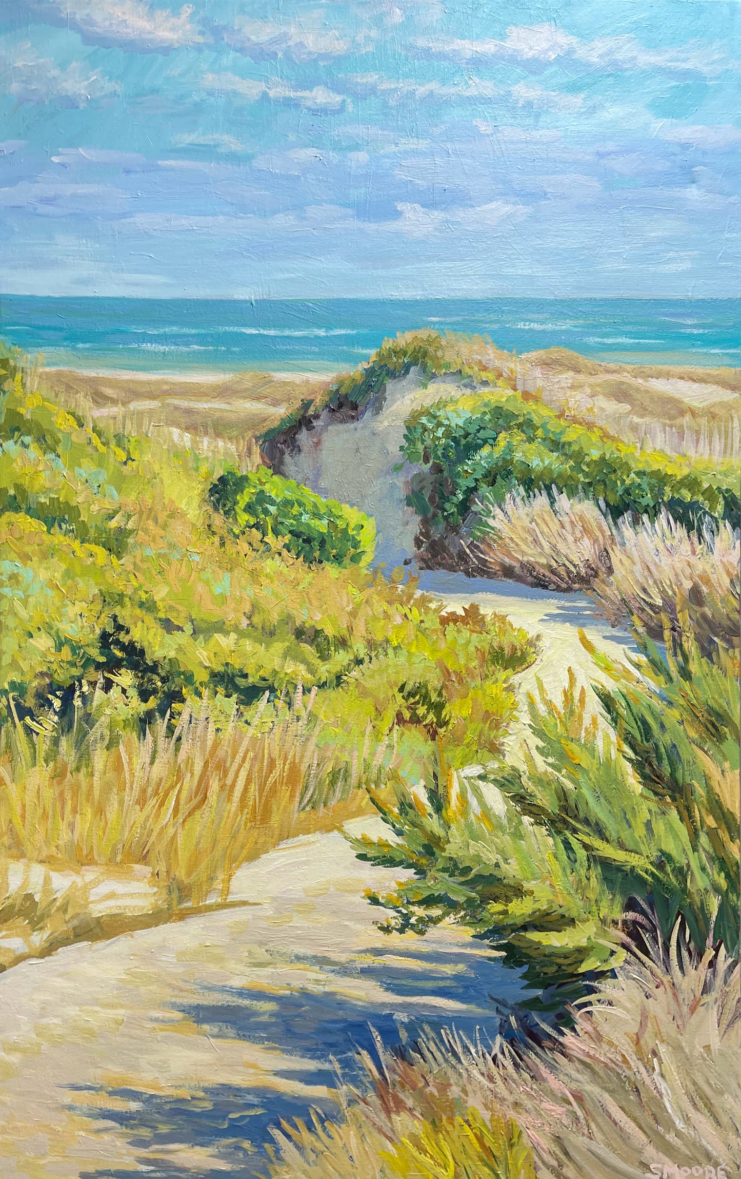 “Fort Macon Dune Path with Shadows” by Stephen Moore
