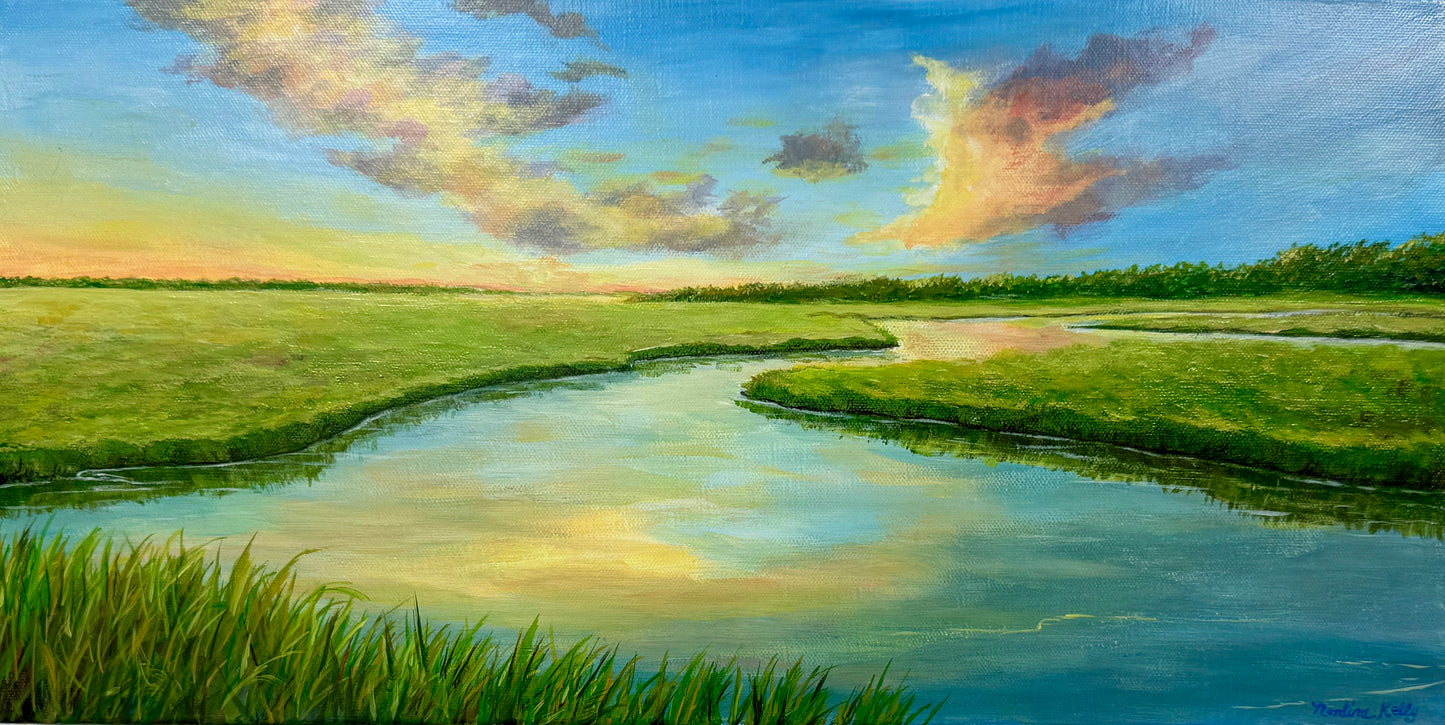 “Marsh Sunset” by Norlina Kelly