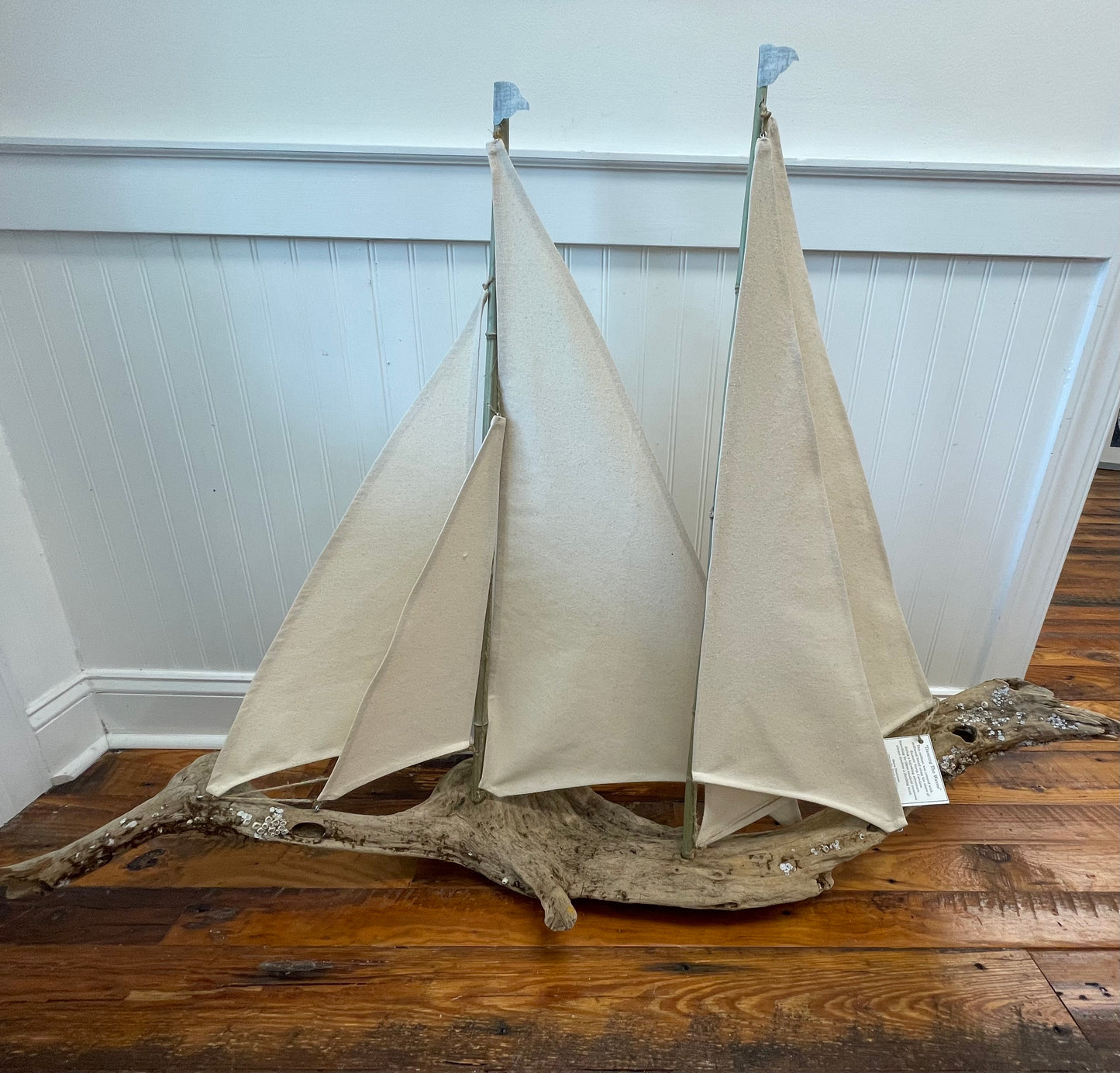Driftwood Sailboat “Dancing The Waves” by Elaine Hinchman