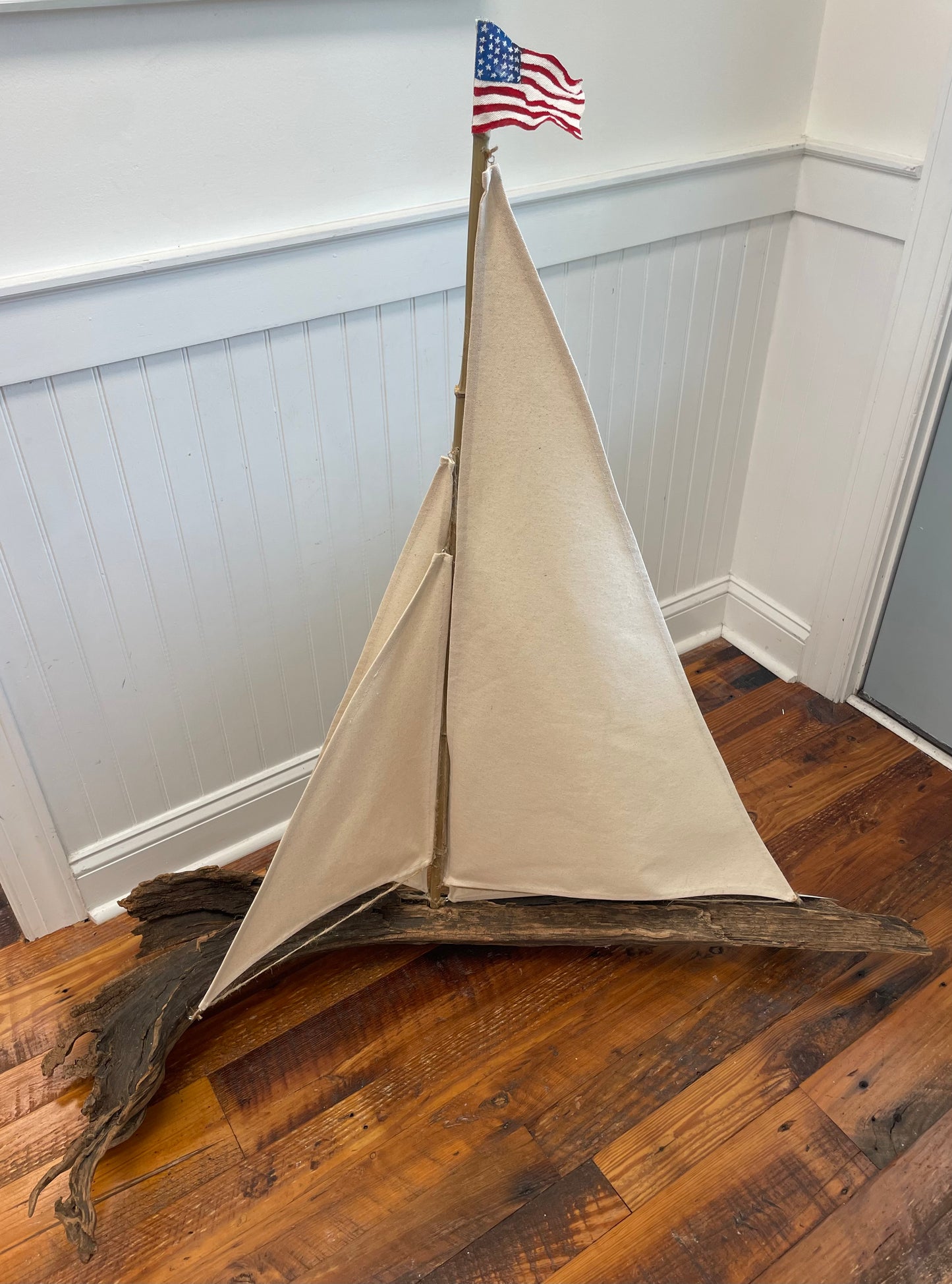 Driftwood Sailboat “Sailing Out” by Elaine Hinchman