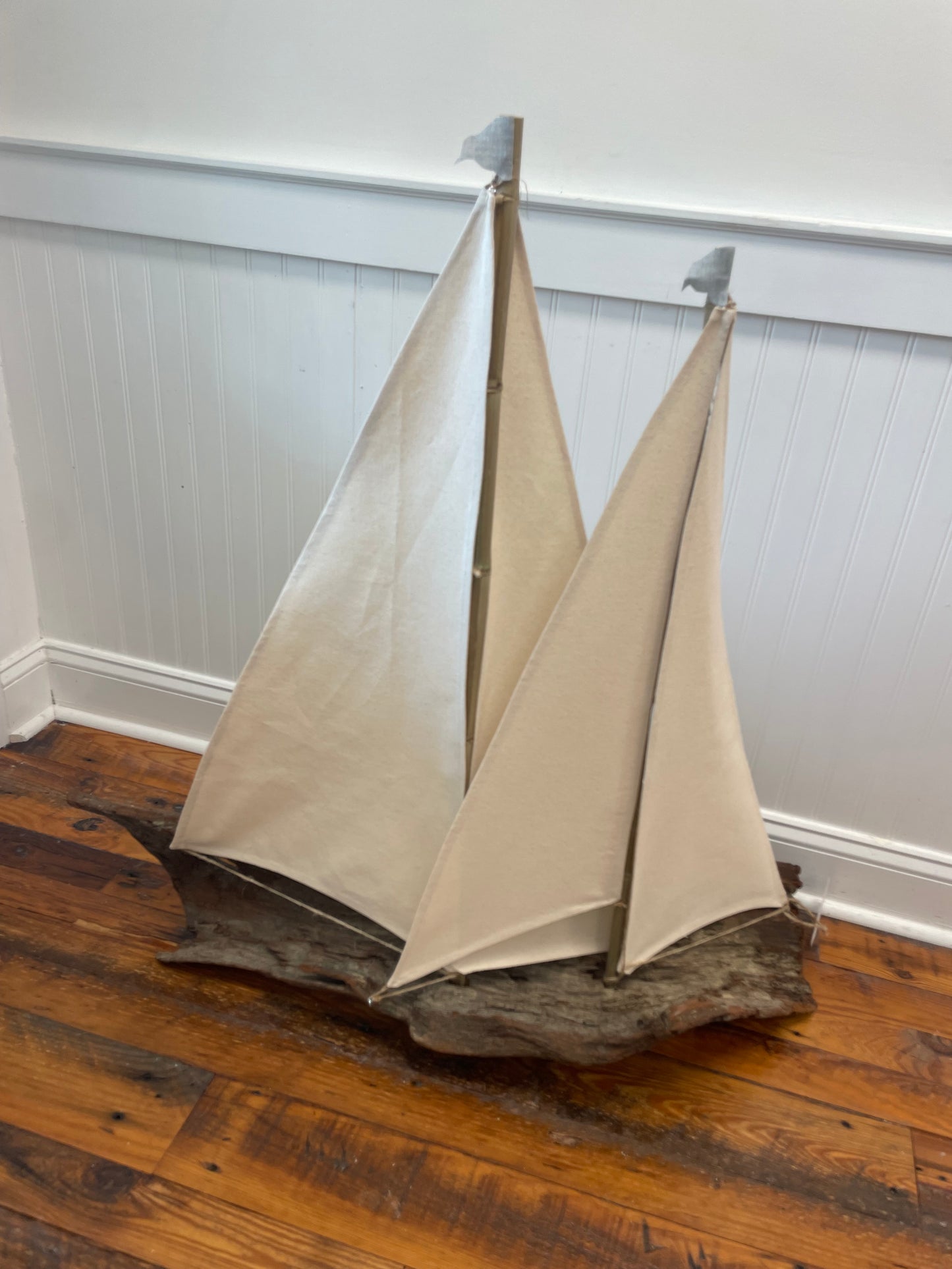 Driftwood Sailboat “Sea Spray Runner” by Elaine Hinchman