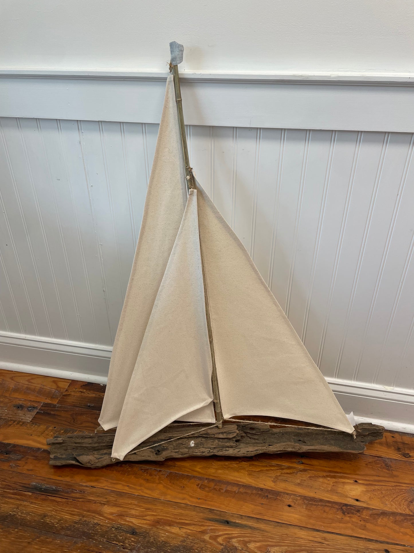 Driftwood Sailboat “Reflection Sails” by Elaine Hinchman