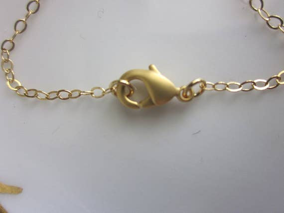 White Necklace Teardrop on 14k Gold