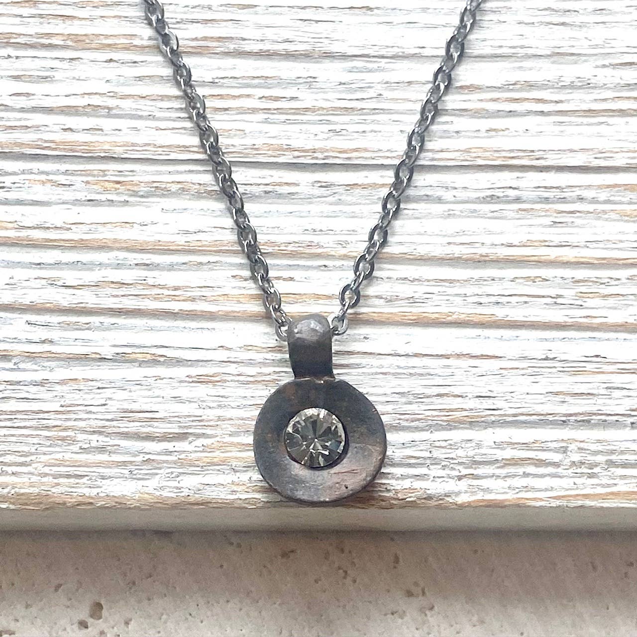 Rustic tiny necklace, salon, boutique,vintage, mini