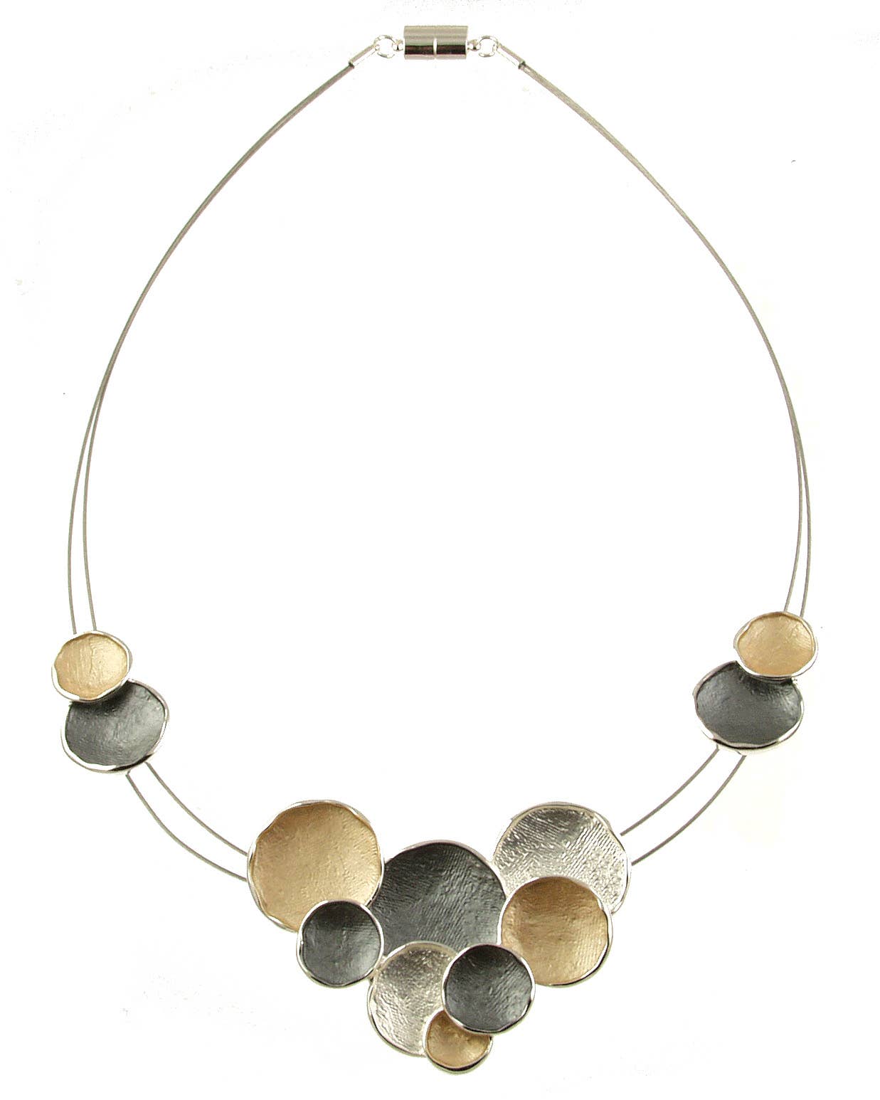 Multi Circle "Tiny Bubbles" Necklace with Magnetic Closure