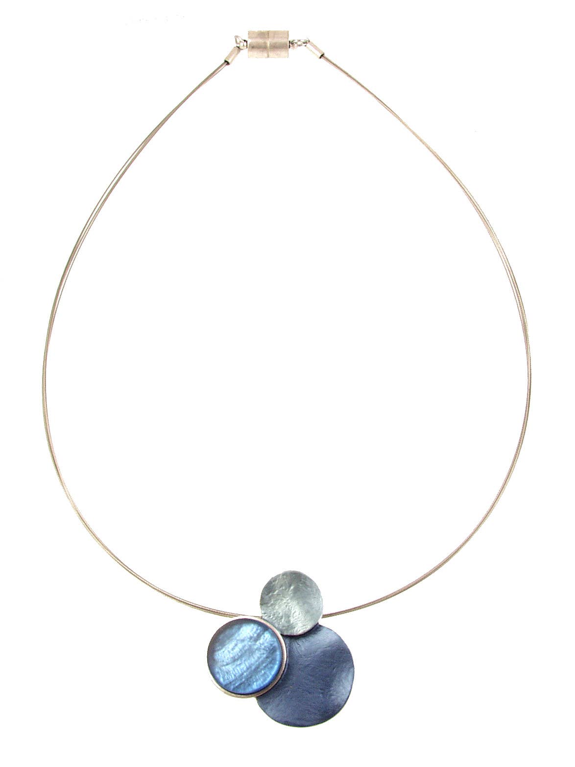 Three Circles Pendant, Shell & Resin, Five Color Options