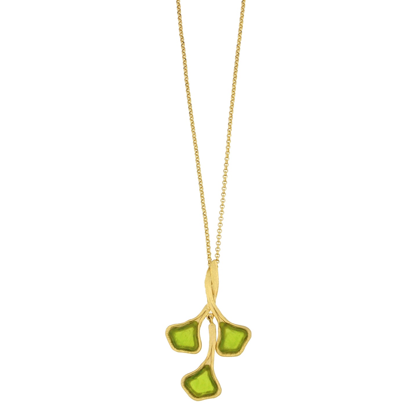 Ginkgo 16" Adj. 3-Leaf Pendant