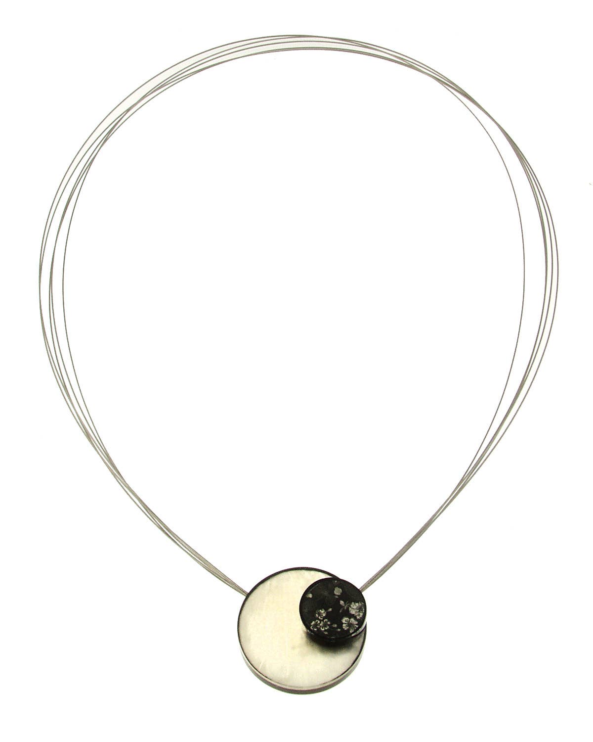 Kimono Double Circle Magnetic Pendant, Multiple Patterns