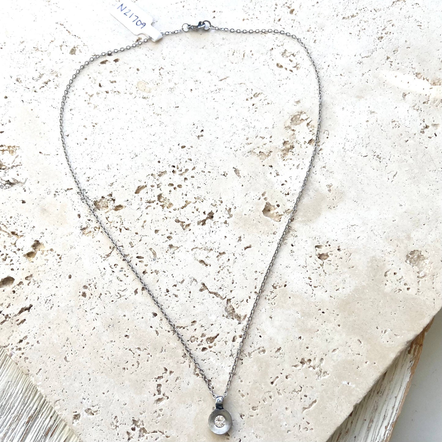 Hand casted Swarovski layering boutique salon necklace spa