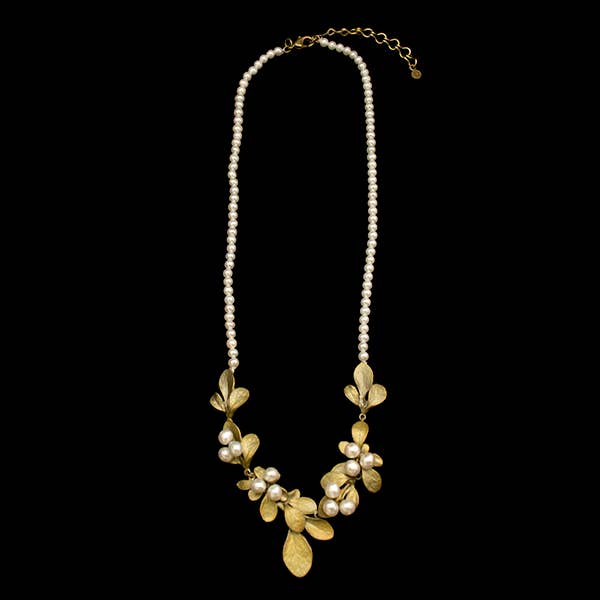 Barberry Necklace on Pearl - 16" Adj.