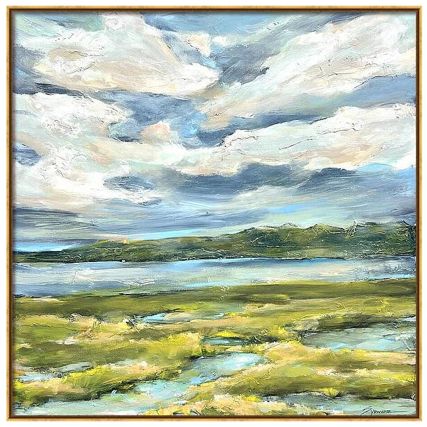 SERENE LANDSCAPE WITH DRAMATIC CLOUDS GICLEE by Sydnor Greene