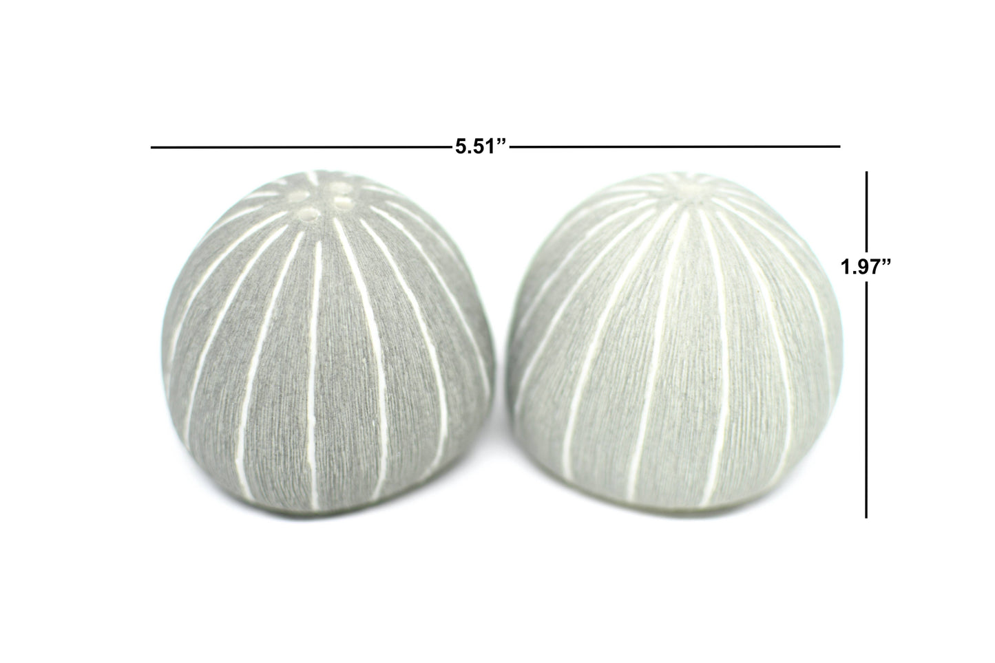 SP091GREY17 Pebble Handcrafted Porcelain Salt and Pepper Shaker Set
