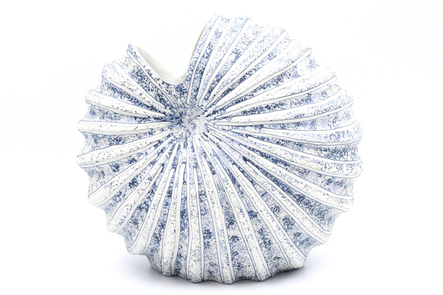 1279W16BLUE Palm M-Handcrafted Porcelain Vase