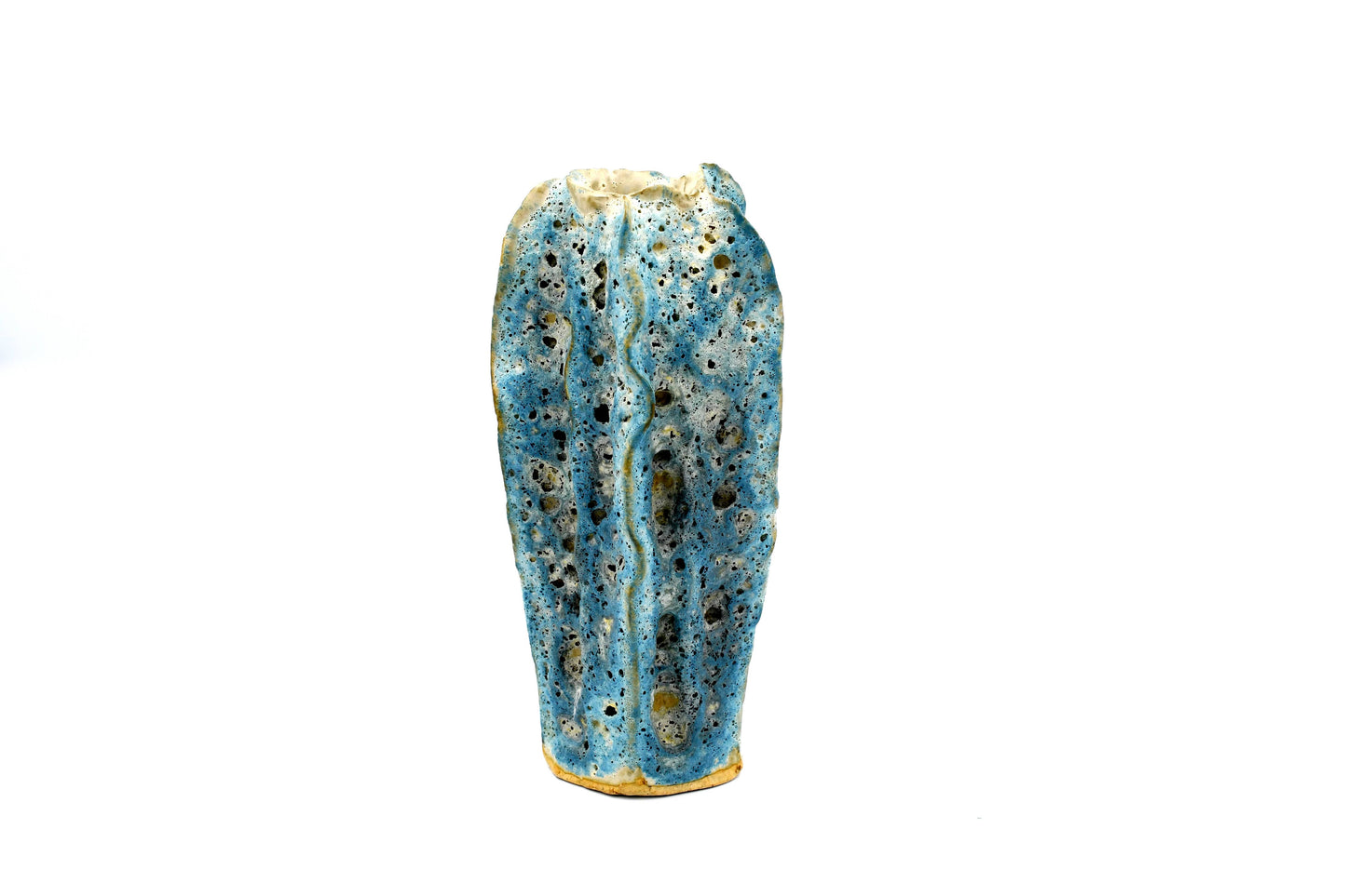 Small Sea Blue Luffa Tall Bath Pouf