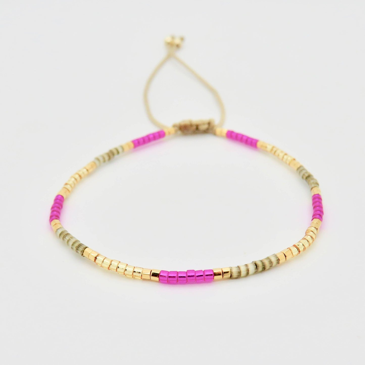 Dainty 3 Tone Bracelet - 24k Gold Plated