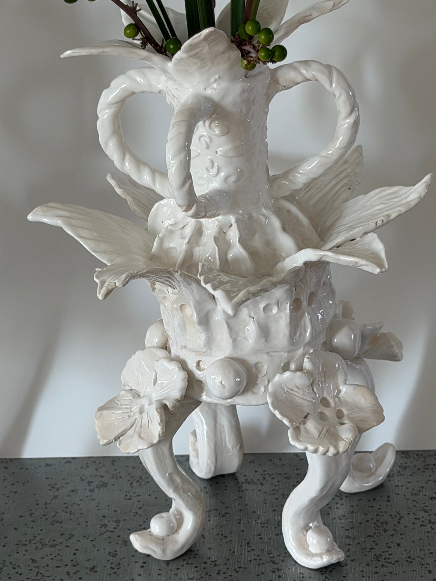 Feuilles et Fleurs Candlesticks by Gail Williams
