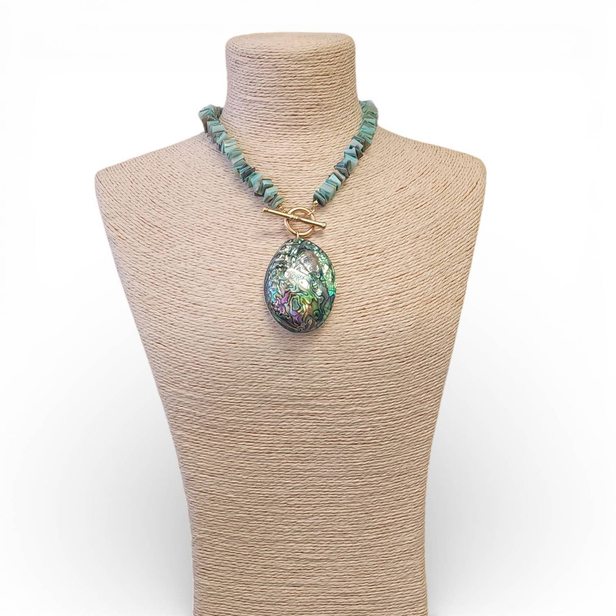 Abalone Beaded Sea Shell Necklace | Summer Statement Jewelry
