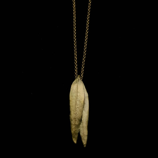 Eucalyptus Long Double Leaf Pendant - 24"