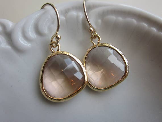 Champagne Blush Earrings, Laalee Jewelry