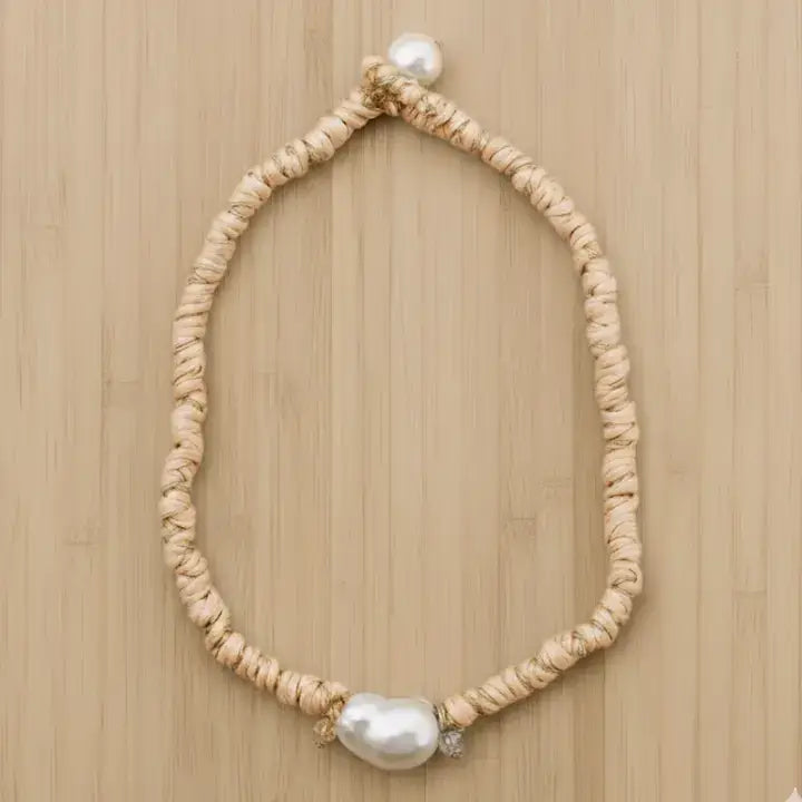 Handmade Freshwater Pearl Necklace & Bracelet Matching Set