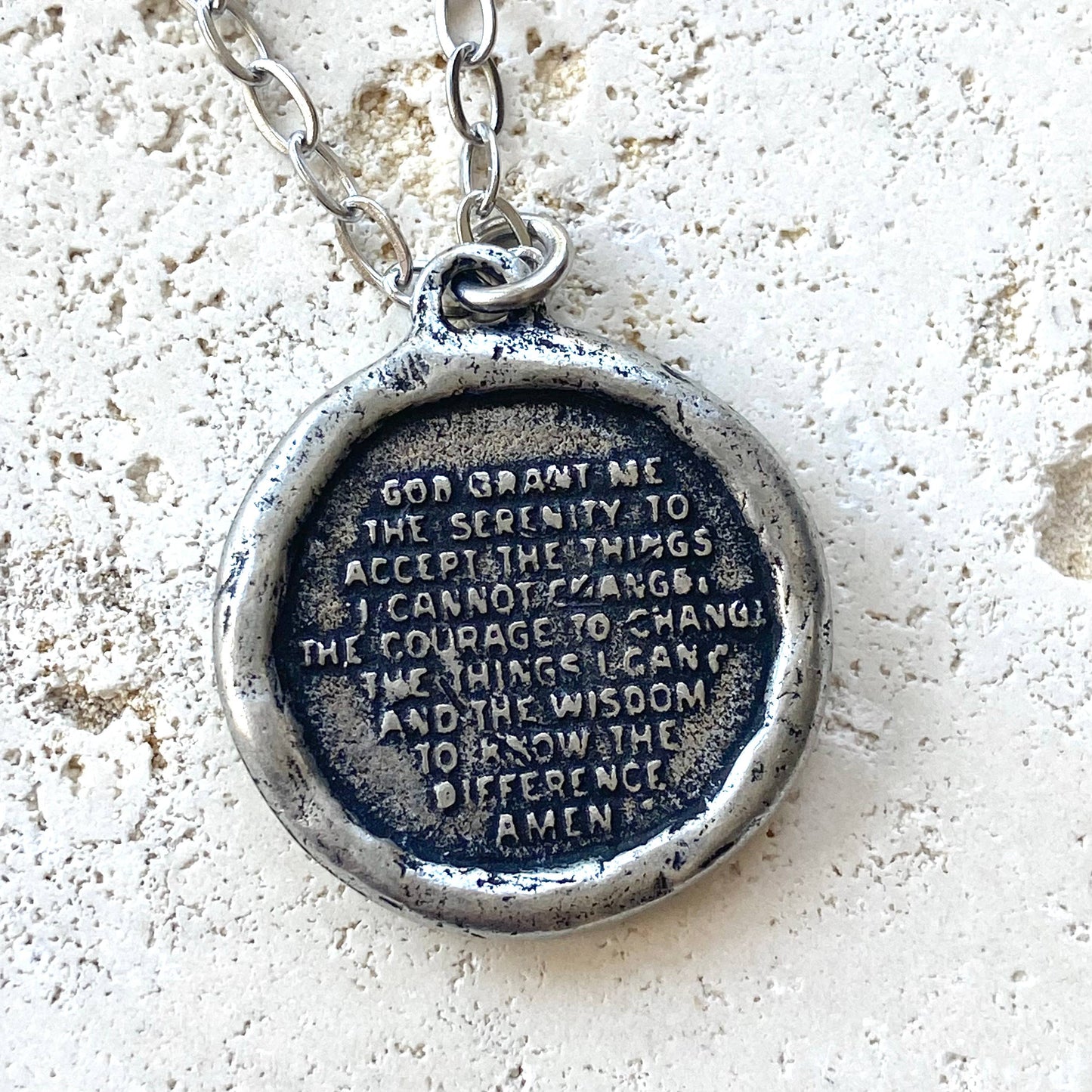 Serenity cross necklace religious Julio  jewelry prayer