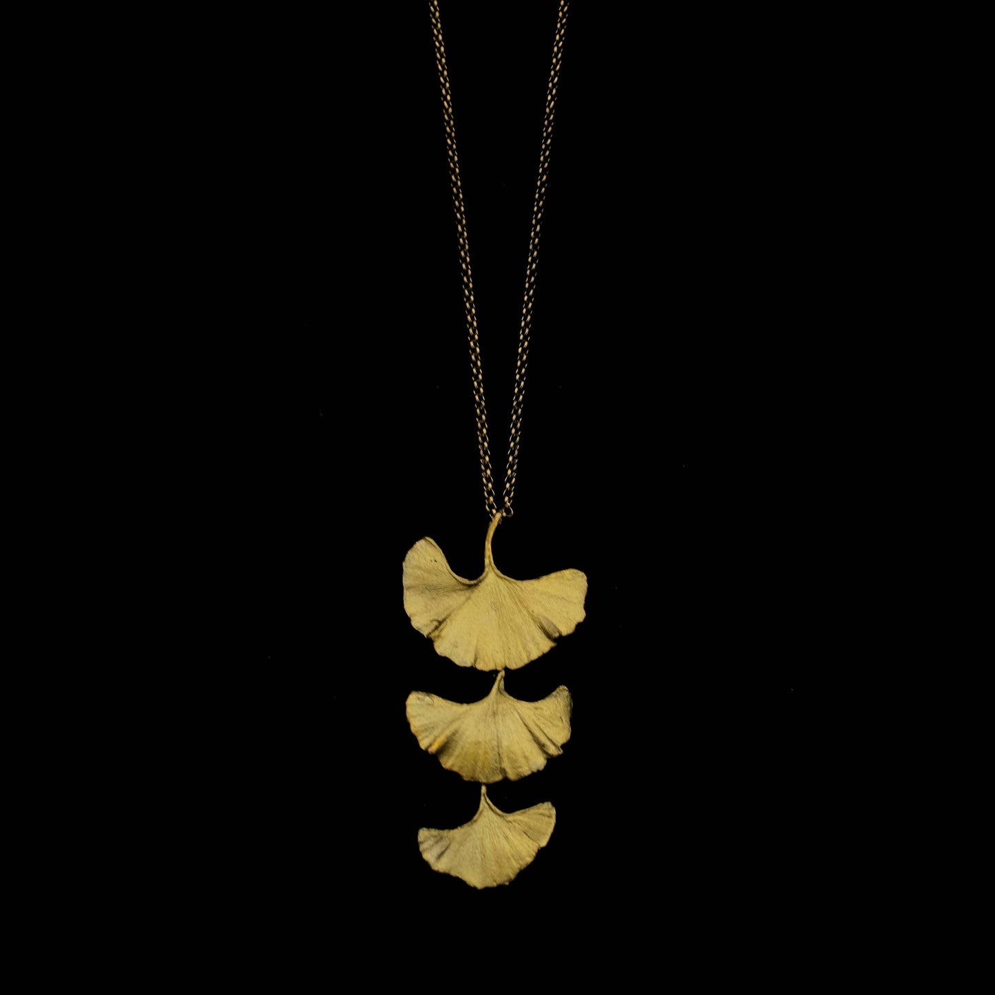 Ginkgo Large 3 Drop Pendant - 16" Adj.