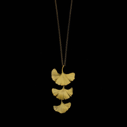 Ginkgo Large 3 Drop Pendant - 16" Adj.