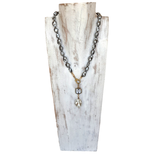 Gray Pearl Necklace by Gail Williams