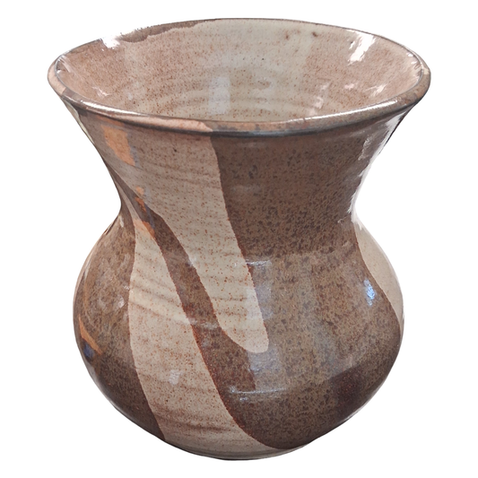 Pottery Vase Brown Red by Christina Schobernd