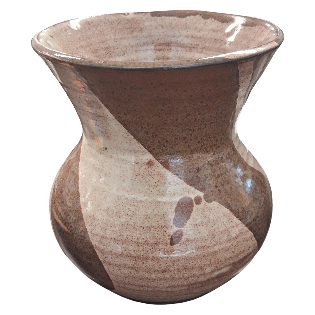 Pottery Vase Brown Red by Christina Schobernd