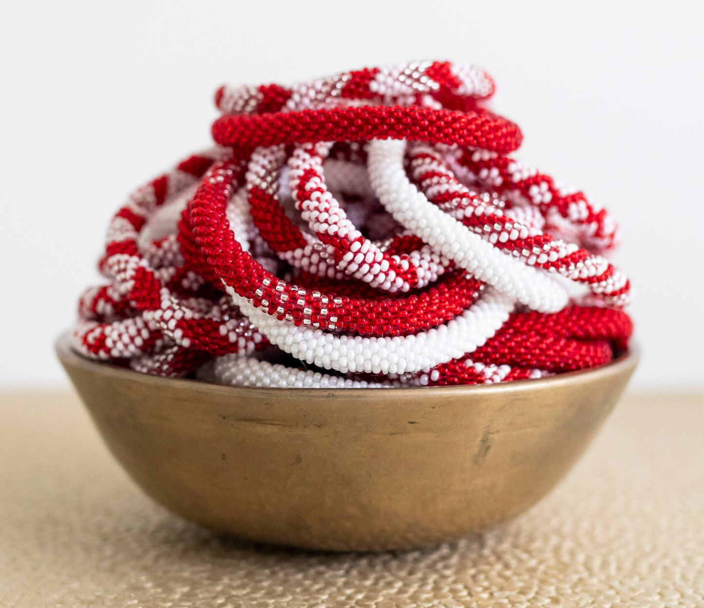Roll-On® Game Day Bracelet Red and White - Set of 12