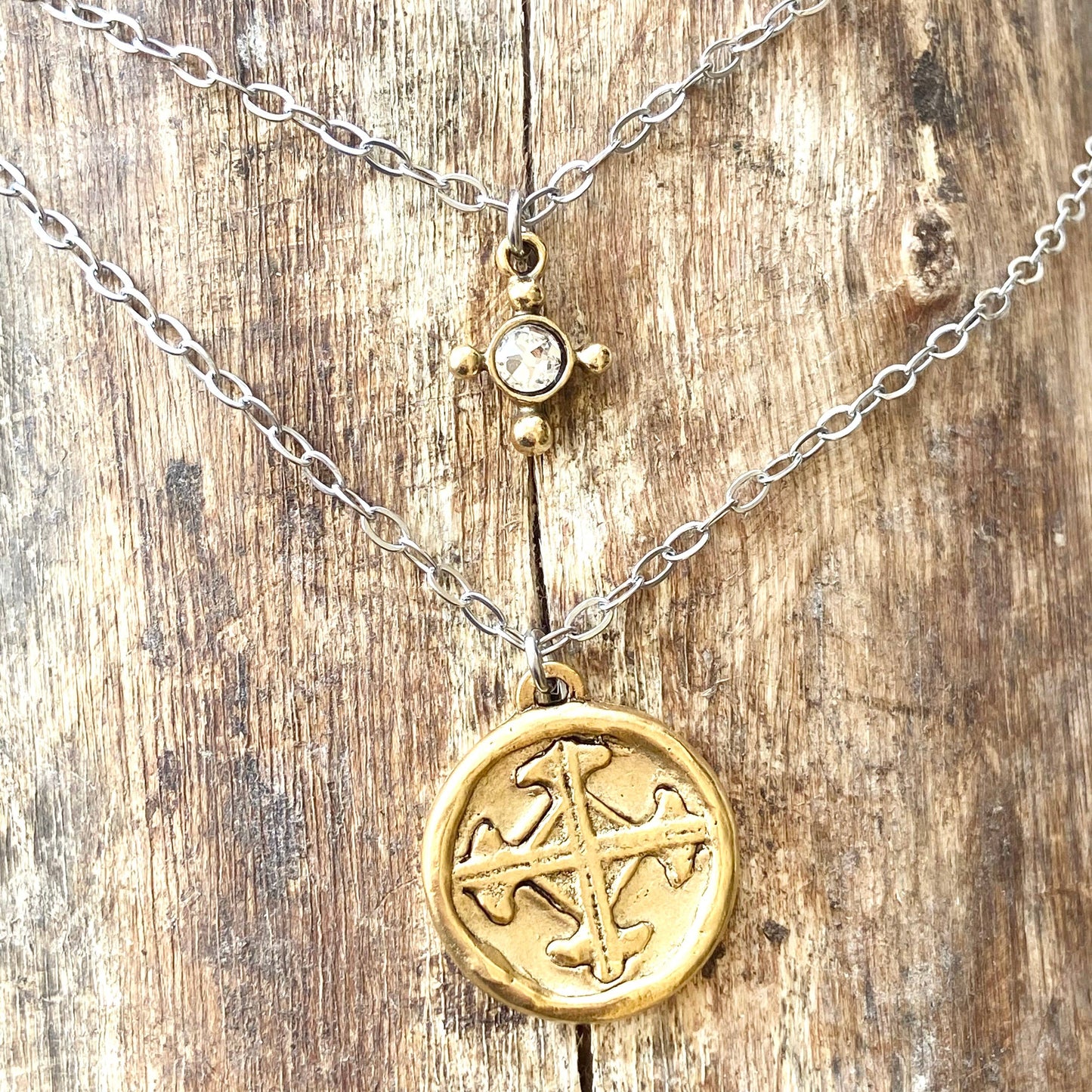 Serenity cross necklace religious Julio  jewelry prayer