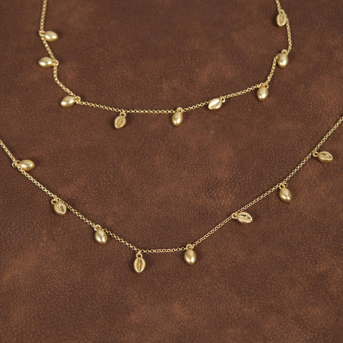 Vintage Gold Plated Wheat Grains 54 inches Sweater Necklace