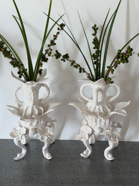 Feuilles et Fleurs Candlesticks by Gail Williams